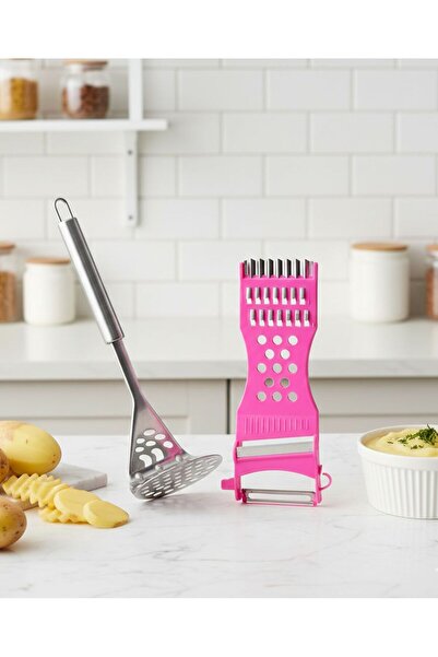 TARIK HOME Multifunctional Slicer Peeler and Stainless Steel Potato Masher 2-...