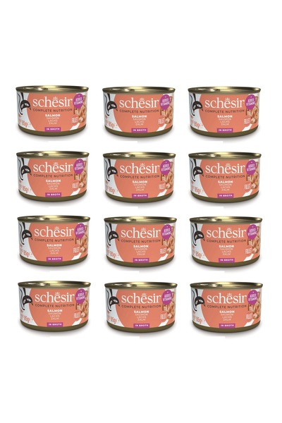 Schesir Somonlu Tam ve Dengeli Broth Pişirme Suyunda Kedi Konservesi 85 Gr. X...
