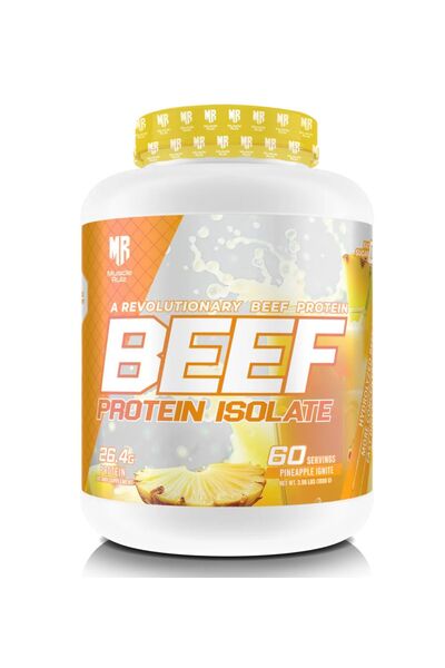 Muscle Rulz بروتين لحم بقري معزول - 60 حصة بنكهة الأناناس