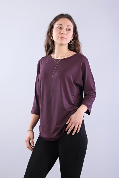 Mckanzie 1416-Y Elbow Sleeve Straight Blouse