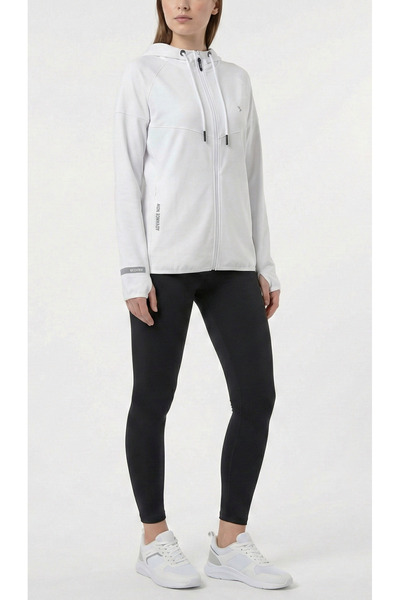 bumerangspor Women's Long Sleeve Finger Detail Stretch Fabric Fitness Tracksuit Top