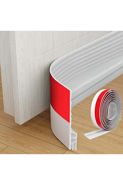 Yeelan Self-adhesive door seal – 4 m, white TPR silicone, sound and heat insu...