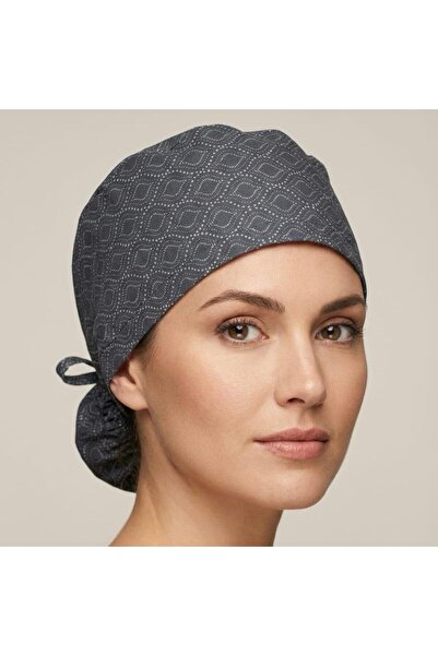 onora Antrasit Gri Desenli Doktor Hemşire Cerrahi Bonesi