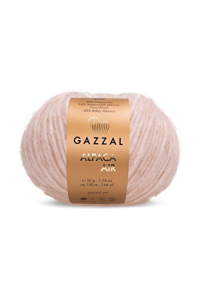 Gazzal خيوط ألبكا إير 4 عبوات 58% ألبكا بيبي 14% ميرينو 28% بولي أميد - 50 جر...