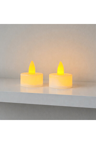 zulya LED Işıklı Dekoratif Mum 2 Adet – Gerçek Alev Efektli, Pilli, Güvenli v...