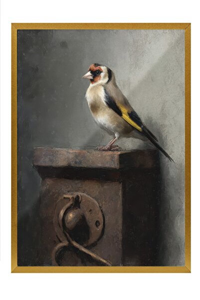 Postifull Tablou vintage, poster cu rama aurie, decor de perete vintage