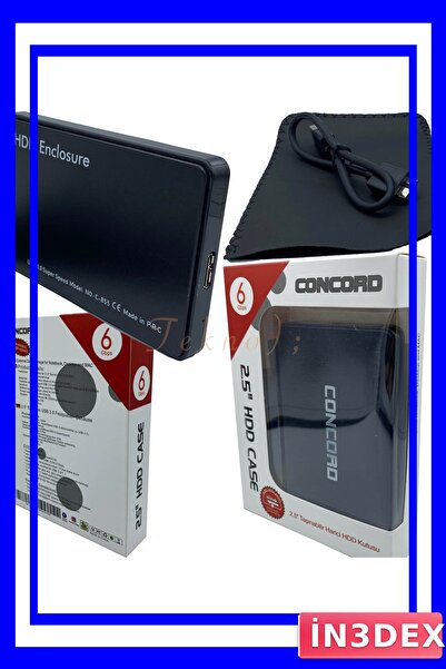 İN3DEX Concord C-855 2.5 Inch USB 3.0 Sata Hdd Enclosure 6Gbps