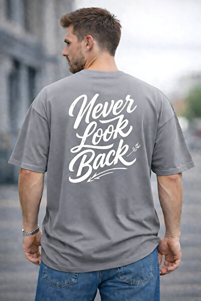 ArtYus Never Look Back Back Printed Cotton Relaxed Fit Round Neck Unisex T-Shirt