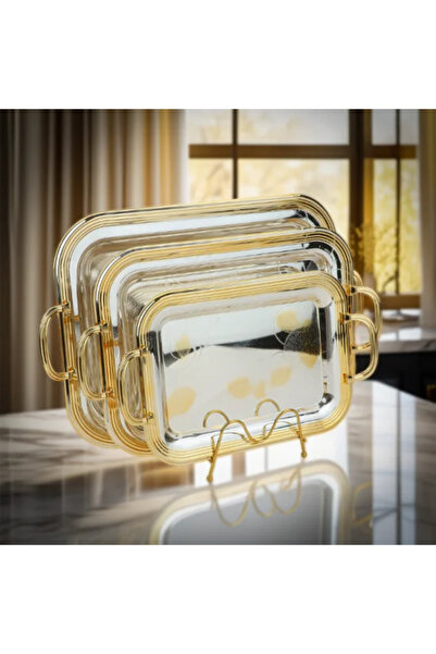 Generic Elegant 3-piece silver and gold stainless steel tabasi set