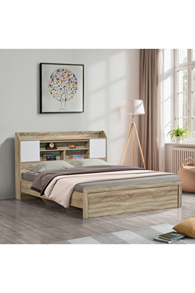 Home Box سرير موفو-بي-كولتورب نيكسا 160×200 مع وحدة تخزين بباب ووحدة تخزين بر...