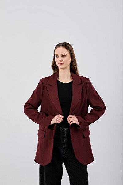 CELITA Women's Oversized Long Double Breasted Lined Sleeve Buttoned Jacket