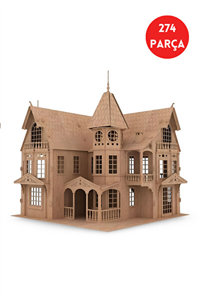 ALGWOOD 3 Boyutlu Victorian Grand Manor Ahşap Maket – 274 Parça Büyük Villa M...