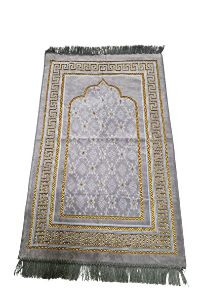 OBRNHOMEN Velvet Prayer Rug (1 Piece) Hajj Umrah Mevlüt Gift for Distribution