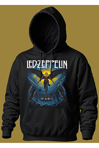 BUTSHIRT Bu T-Shirt'Led Zeppelin' Themed Slim-Fit Sweatshirt