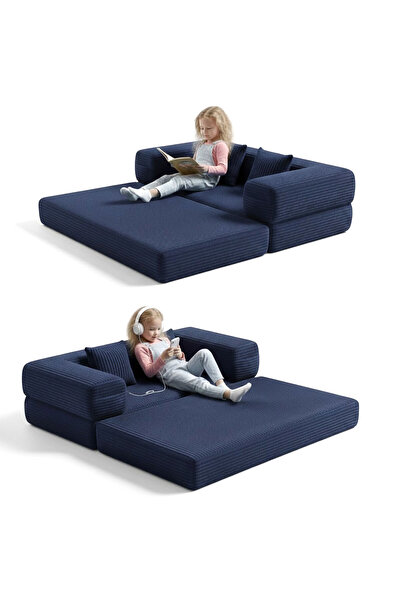foamly 140x70 cm Modüler Çocuk Koltuğu - Fonksiyonel Oyun Minderi ve Kanepe T...
