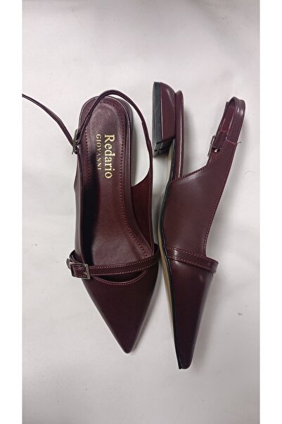 Redario Giovanni Balerini de damă din piele lăcuită cu dungi și talpă plată