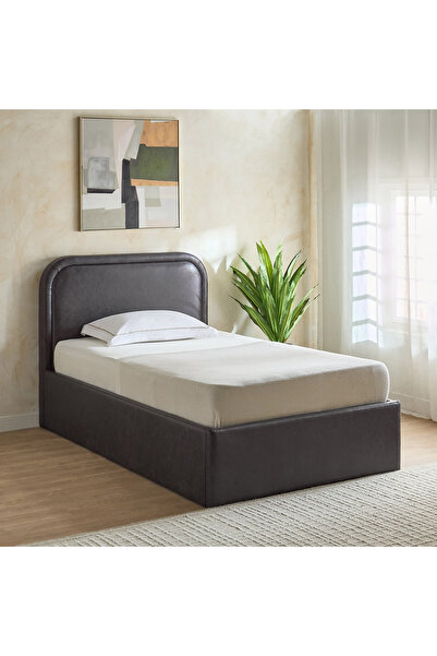 Home Box سرير تخزين هيدروليكي منجد من موفو-نورديكا أوبال 120×200 - رمادي داكن