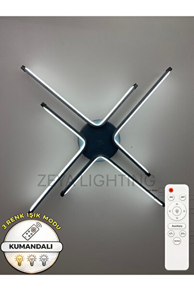 Zeya Lighting Yüksek Aydınlatmalı Kumandalı Kuzey Yıldızı Model Antrasit Tava...