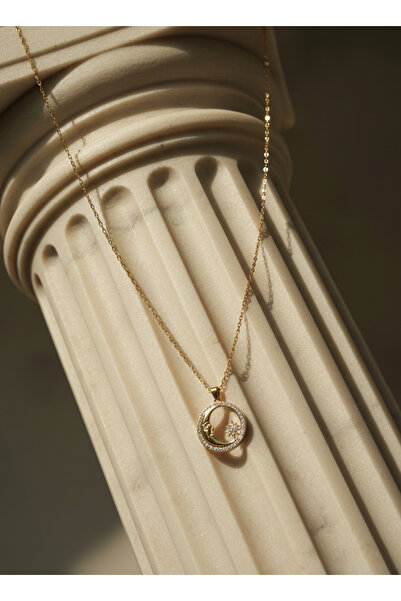 Two B Jewelry Dolunay Detaylı Kolye