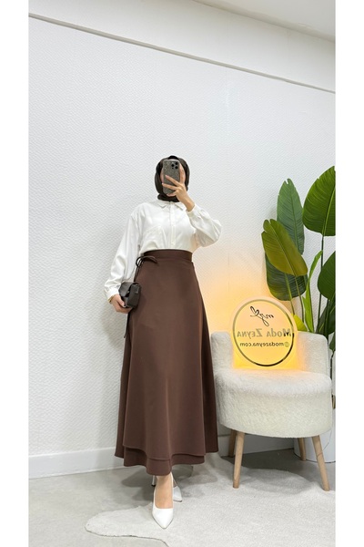 moda zeynaa Bağlama detaylı Etek