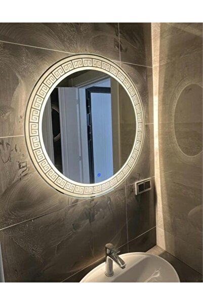 Aynova 60 cm Yuvarlak LED Banyo Aynası, Özel Desenli Premium Ayna