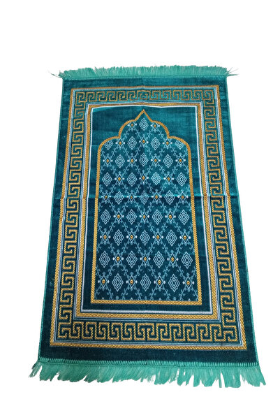 OBRNHOMEN Velvet Prayer Rug (1 Piece) Hajj Umrah Mevlüt Gift for Distribution