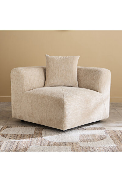 Home Box Kyoto Corner Fabric Sofa- Beige