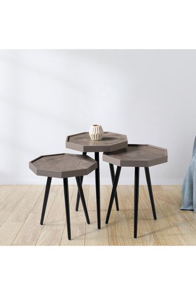 Generic مجموعة طاولات سكيلر - مجموعة من 3 قطع