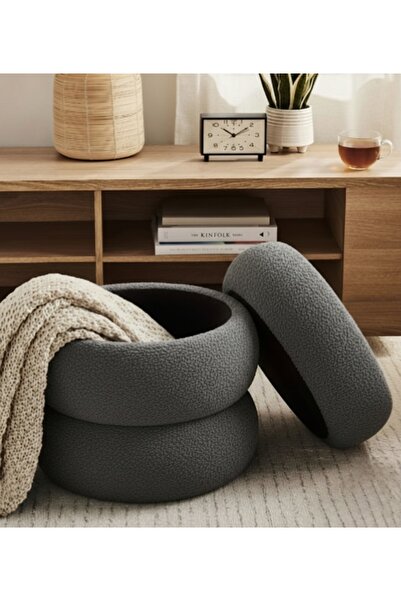 elissa home Bukle Puf Sandıklı , Boum Puf , Makyaj Pufu , Saklama Alanlı , Gr...