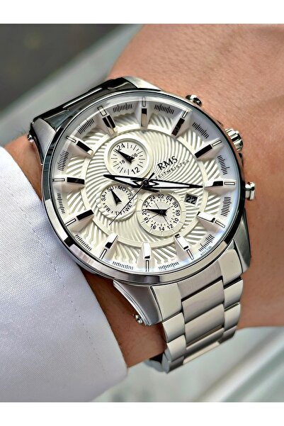 Romanson Functional Silver Color Steel Band Steel Case Men's Wristwatch 1336....