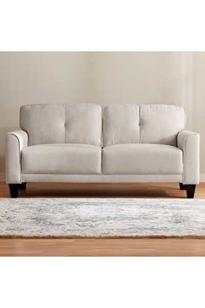 Home Box Movo-P-Braxton 2 Seater Fabric Sofa- Beige