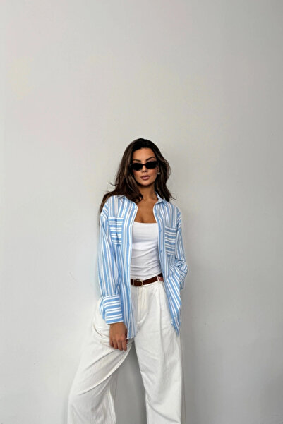 nedo7 Striped Shirt - Blue