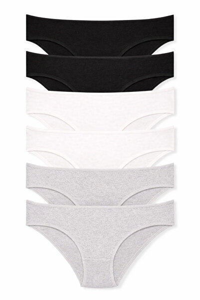 KoNFoRX Panties Women's Regular Waist Bikini, Cotton Stretch Fabric Pack Basi...