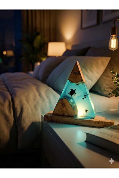 Kovan Ahsapp Epoksi gece lambası