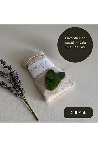 4mevsimbox Self-care İkilisi 2’li Set – Lavanta Göz Yastığı + Kalp Gua Sha