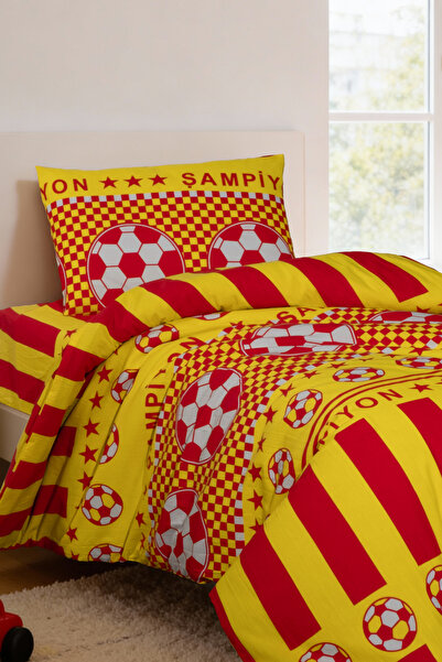 Magnolia Yellow Red Single Fan Duvet Cover Set 160X220 – Cotton Soft Texture ...