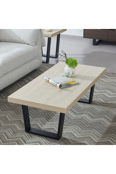 Home Box طاولة قهوة إيريس - ترافرتين وأسود