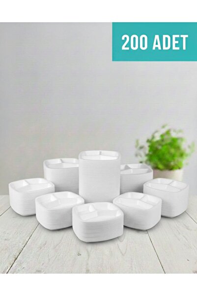 DCA SUPPLY STORE 3 Gözlü Tek Kullanımlık Köpük Tabldot Tabağı -Sızdırmaz Isı ...