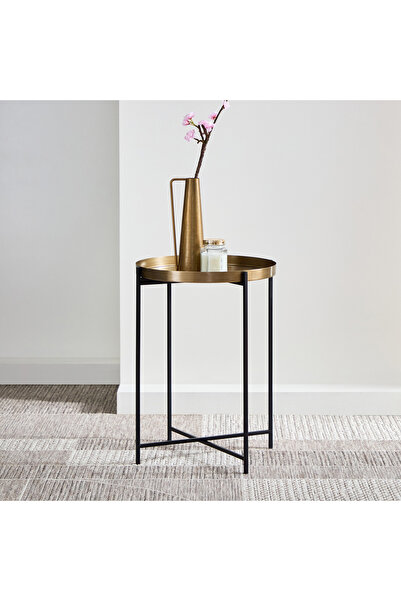 Generic طاولة قابلة للطي من النحاس الأصفر من كافون ماساي