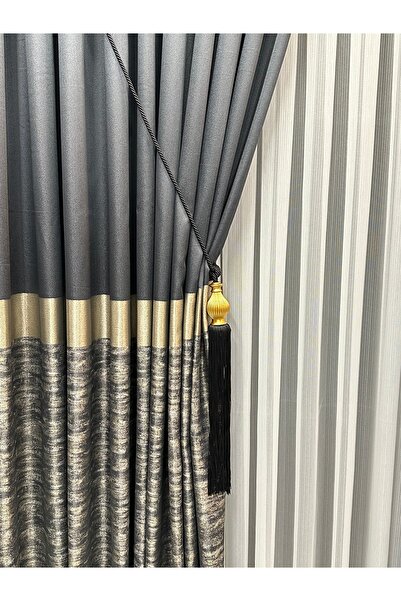 SEILL Panel Backdrop Curtain Satin Koyuri&Vizon 1/3 Frequent Pleats (1 Panel)