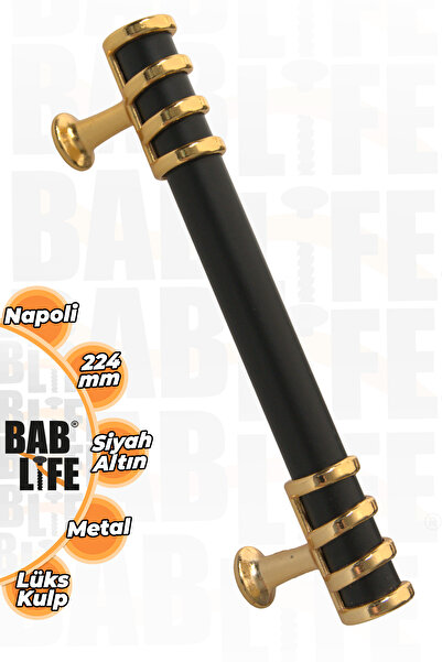 bablife Napoli 224mm Black Gold Metal Luxury Drawer Cabinet Furniture Handles...