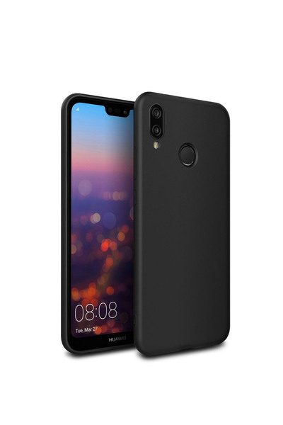 bewn Huawei P20 Lite Uyumlu Siyah Lansman İçi Kadife Telefon Kılıfı