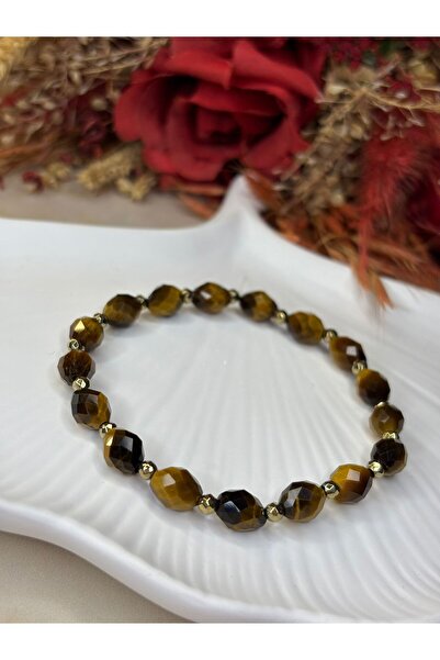 Moonstone Accessories سوار من حجر عين النمر والهيماتيت الطبيعي I طاقة القوة و...