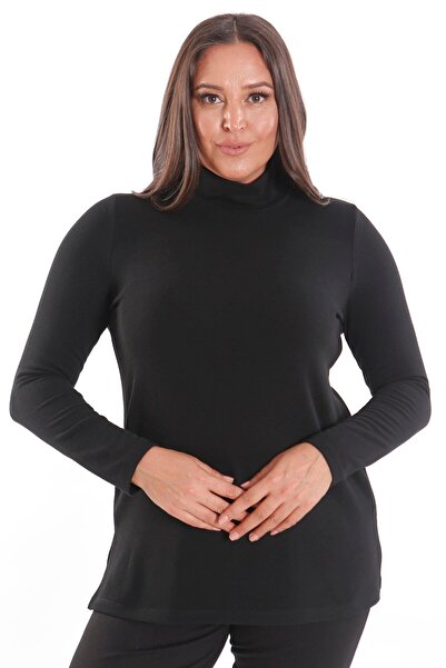 Metpoint Yarım Balıkçı Siyah Triko