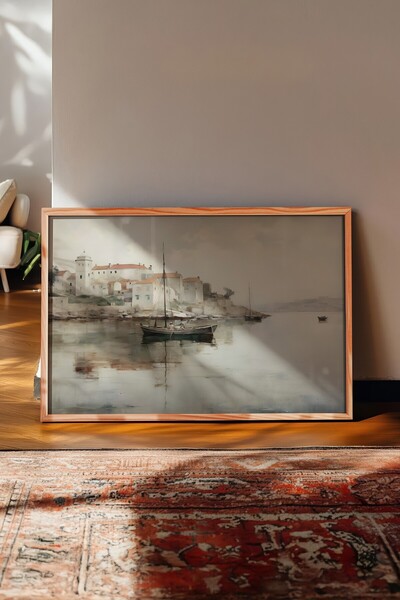 Postifull Vintage slika, poster u drvenom okviru, vintage zidni dekor