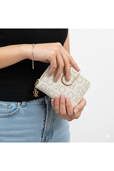 Çanta Trend Polo of Colors Cream Medium Wallet