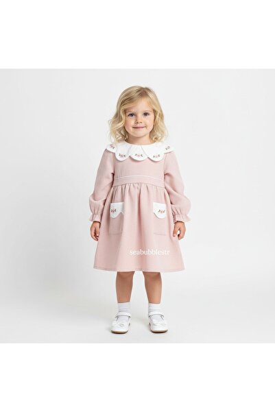 SeaBubbles Flower Embroidered Baby Girl Dress
