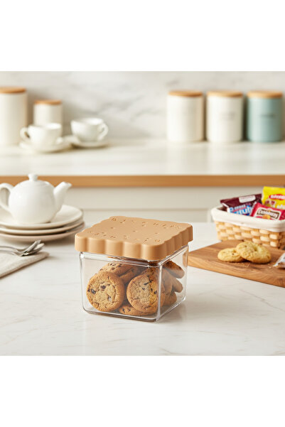 YAZICI Biscuit Lid Plastic Storage Container 500 ml – Snack and Food Containe...