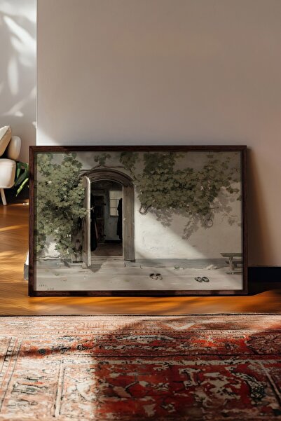 Postifull Vintage slika, poster u smeđoj ramovani, vintage zidni dekor