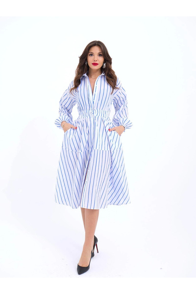 nedo7    6813 Dress-Baltimore Striped